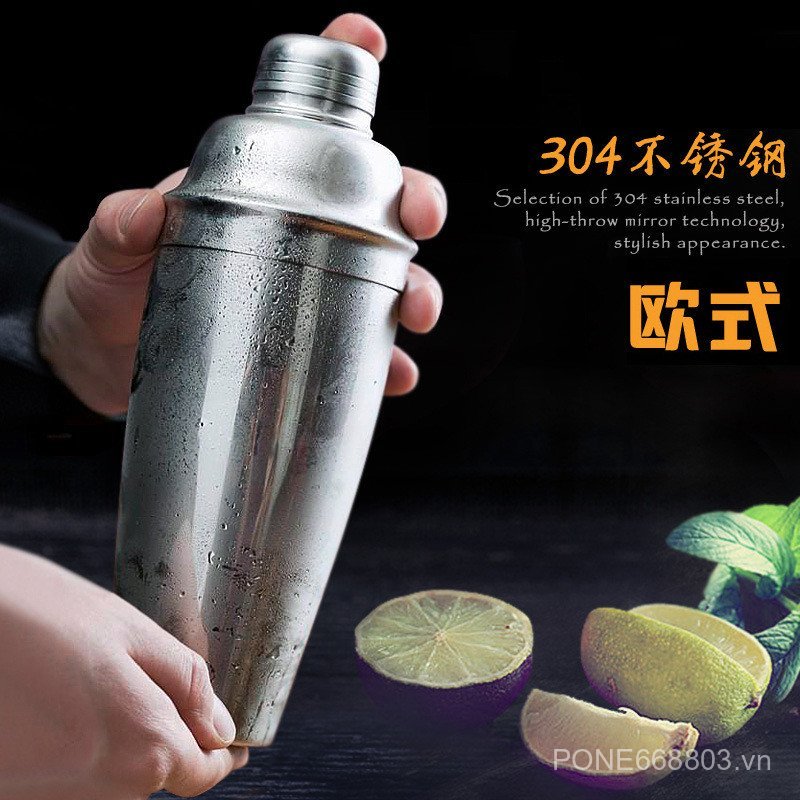 18 / 8 Thép không gỉ Shaker Shaker Shaker Shaker Cocktail Châu Âu Shaker Shaker Shaker Shaker CCGY