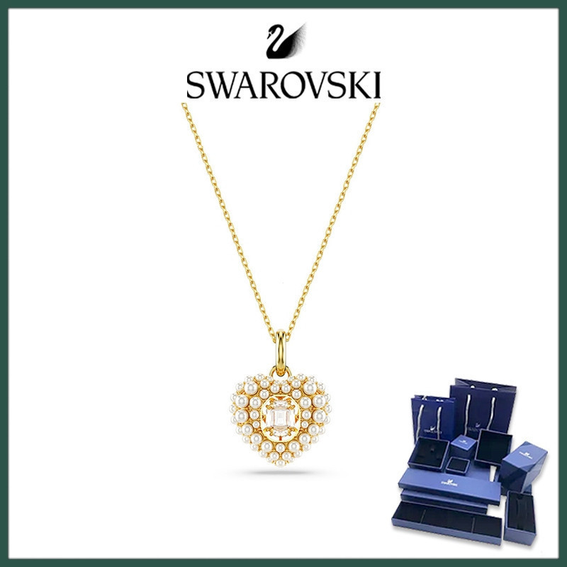Swarovski Idyllia Love Imitation Crystal Imitation Pearl Necklace Pendant Simple Light Luxury All-Ma