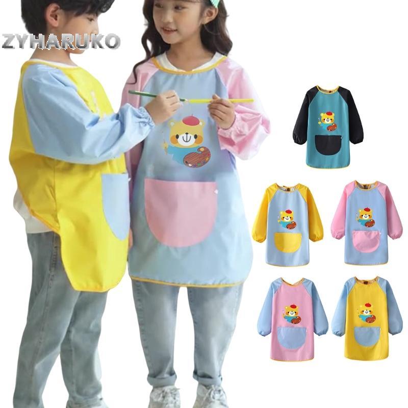 Baby Bib Waterproof Baby Feeding Smock Kids Painting Apron Coat Easy to Clean