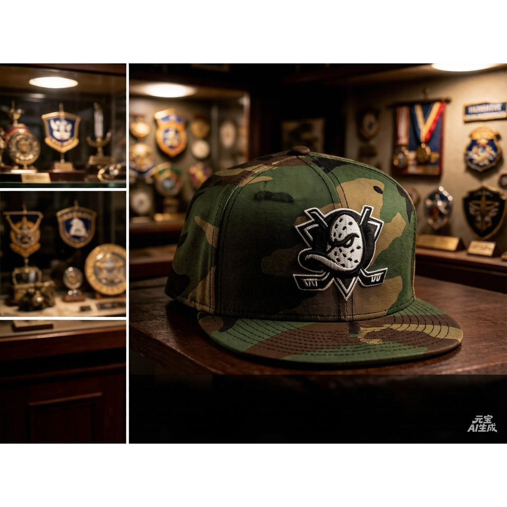 Mũ Snapback NHL Anaheim Ducks Camo 9FIFTY - Thêu Nhiều Màu, Chống Nắng Cho Nam Nữ