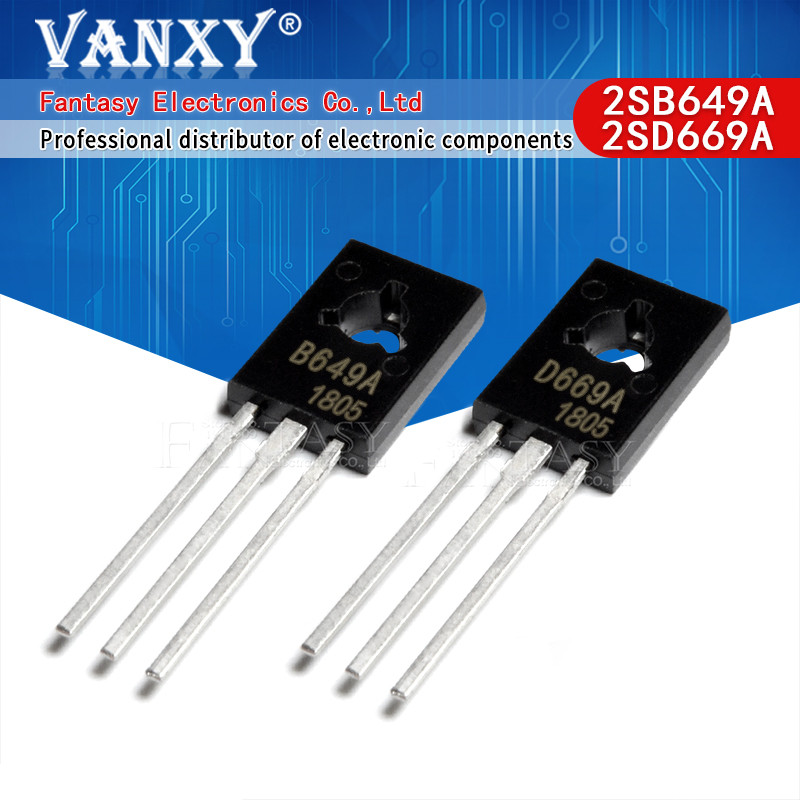 20 chiếc 2SB649A 2SD669A TO-126 (10 chiếc B649A + 10 chiếc D669A) (10 chiếc H669A + 10 chiếc H649A) 