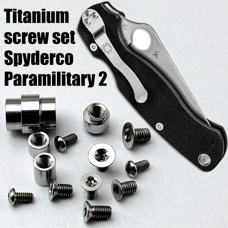 C81 Vít Vít Spyderco Tay Cầm Miếng Dán Vít Hợp Kim Titan Móng Tay
