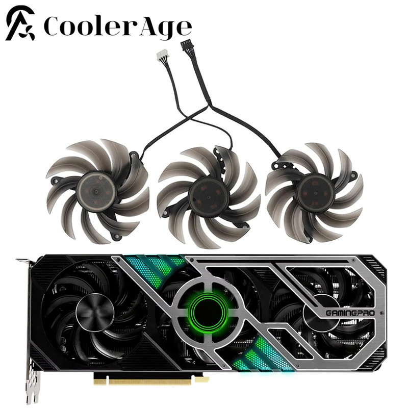 Quạt Video Card 82MM TH8015S2H-PC001 FD8015U12D Cho Palit GeForce RTX 3060 Ti 3070Ti 3080 3080Ti Gam