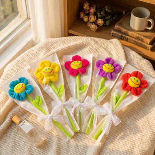 Roland Happy Smile Doll Flower 5-Piece Set, 5 Pieces, Mixed Colors