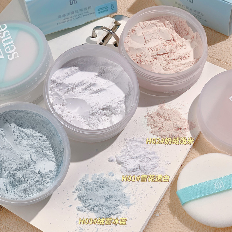 Xixixixi Loose Powder Fixing Powder Matte Oil Control Long Lasting Non-Take-Off Kem che khuyết điểm 