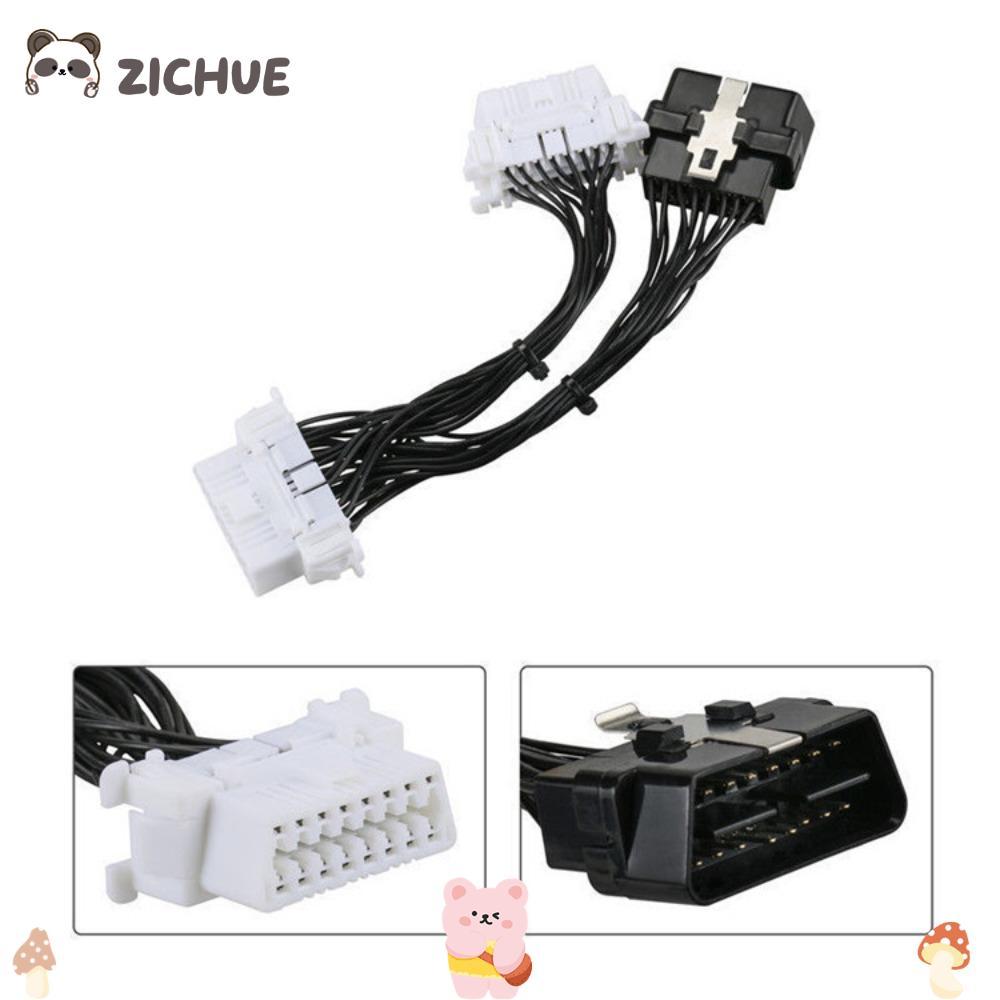 Cáp nối dài bộ chia Obd2 trên ô tô ZICHUE, Cáp nối dài một nam đến hai, Ổn định 16 chân Obd2 Truyền 