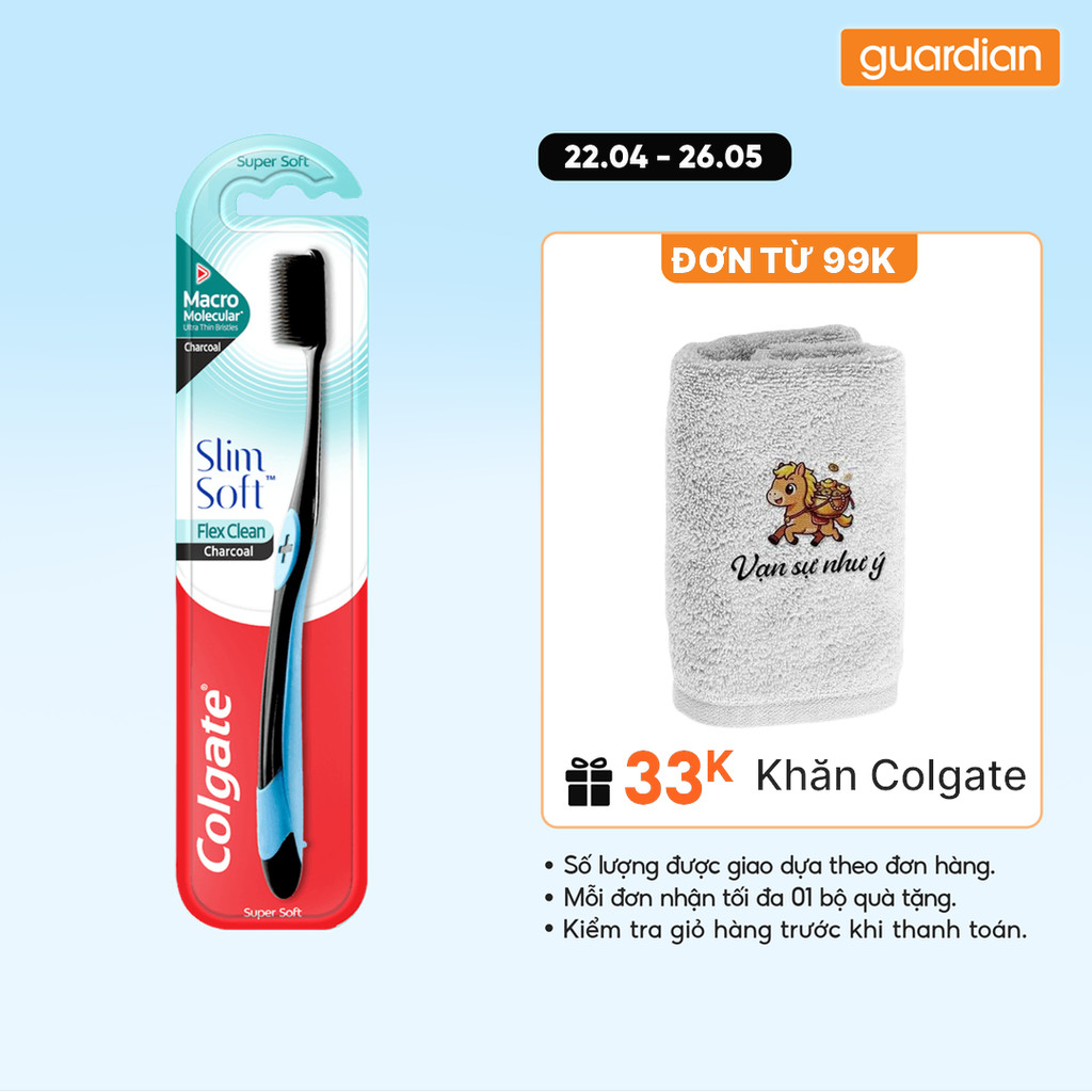 Bàn Chải Đánh Răng Colgate Slimsoft Flex Clean Charcoal