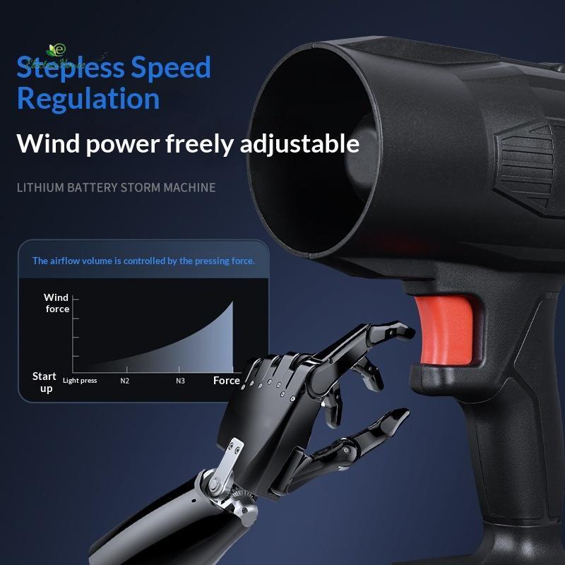 [Nhà Điện] 1 Cái Lithium 21V Máy Thổi Tuyết Cầm Tay Bạo Lực Máy Sấy Ô Tô Lá Bụi Blowin Storm Force F