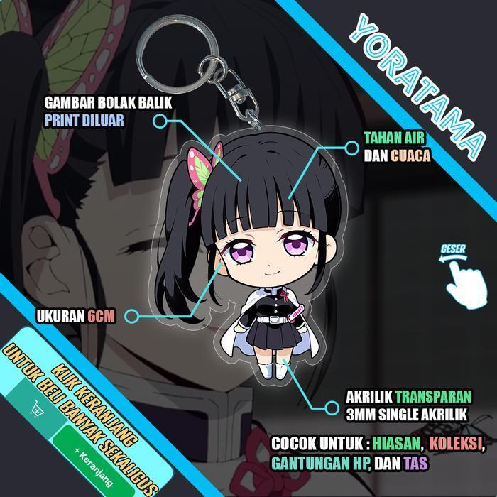 Gantungan Kunci Kanao Demon Slayer Kimetsu, Keychain Anime Lucu - Kanao B
