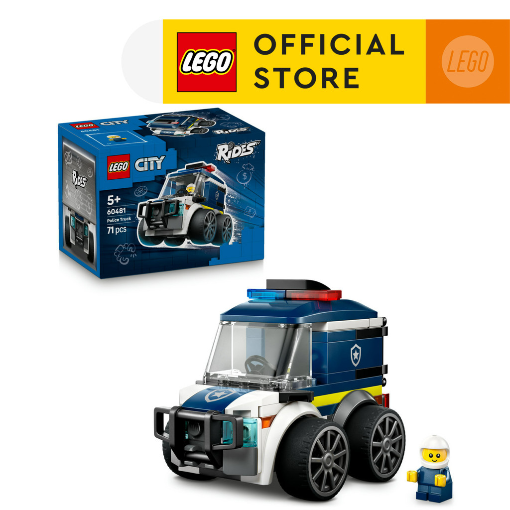 LEGO CITY 60481 Đồ Chơi Lắp Ráp Rides - Xe Tải Cảnh Sát (71 Chi Tiết)