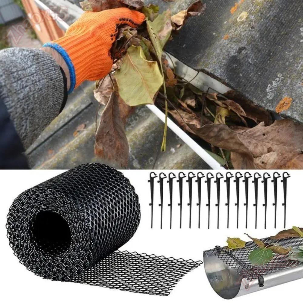 ZHAOX Gutter Leaf Prevention, Chống rơi 15cm × 6m Mesh Guard, Nhựa Gutter Guard Từ Lá, cành cây, càn