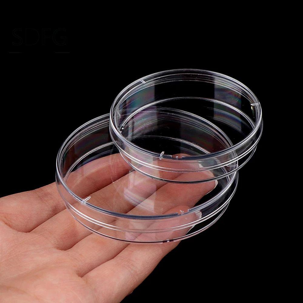 SDFG Đĩa Petri Vô Trùng Vật Dụng Phòng Thí Nghiệm Khoa Học 90x15mm Nhựa Trong Suốt Có Nắp Đĩa Petri 