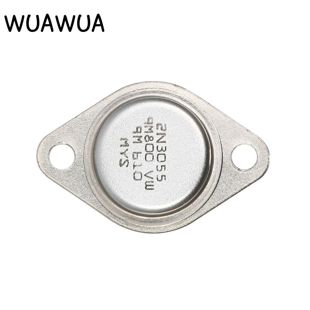 WUAWUA 5 Chiếc Điện Trở, 15A / 60V Kim Loại 2N3055 Điện, Bộ Transistor 2N3055 NPN TO-3 Transistor Âm