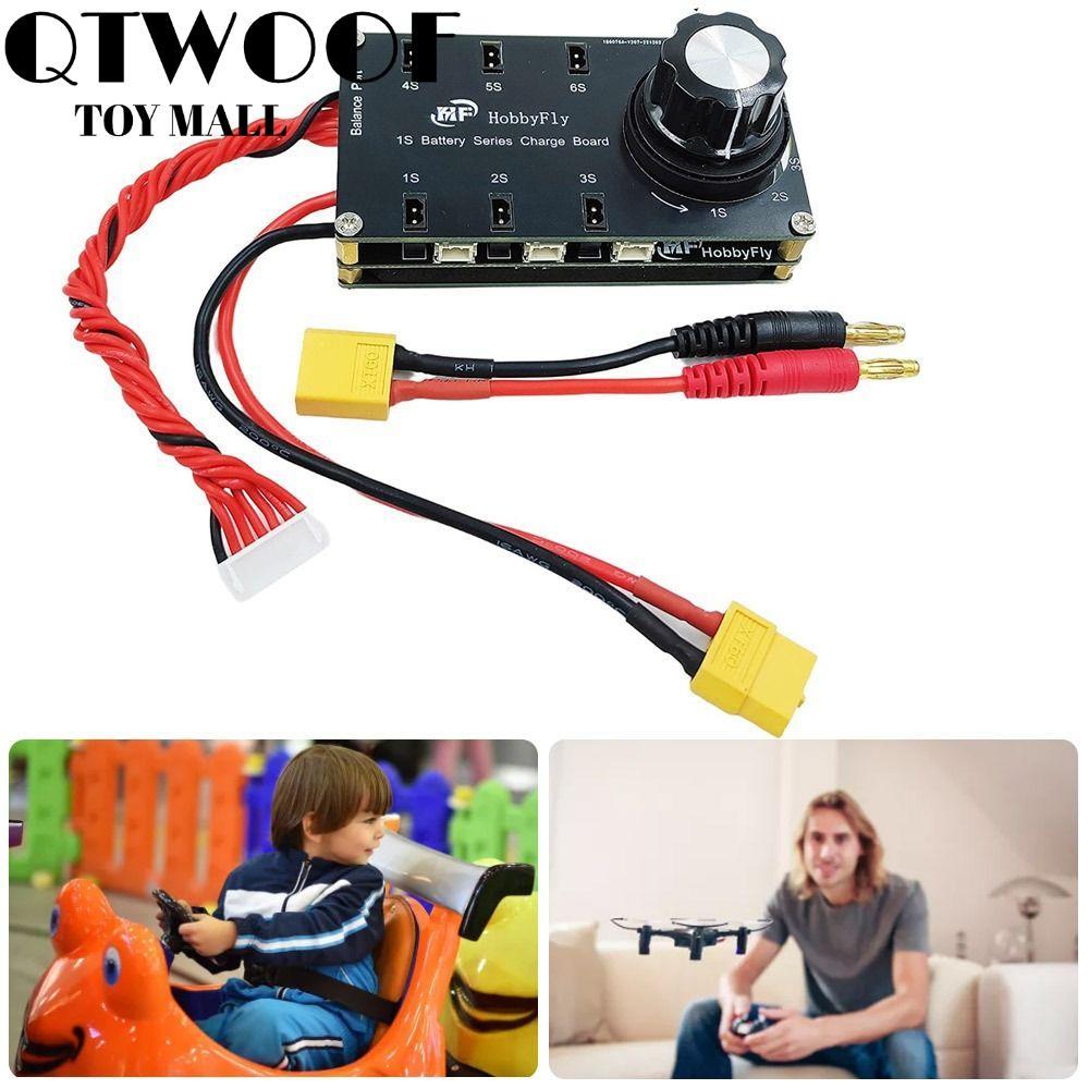 Bảng sạc cân bằng QTWOOF, Bảng cân bằng pin LIPO 6 cổng 1S, Tấm chuyển đổi nhựa đầu vào XT60 cho PH2