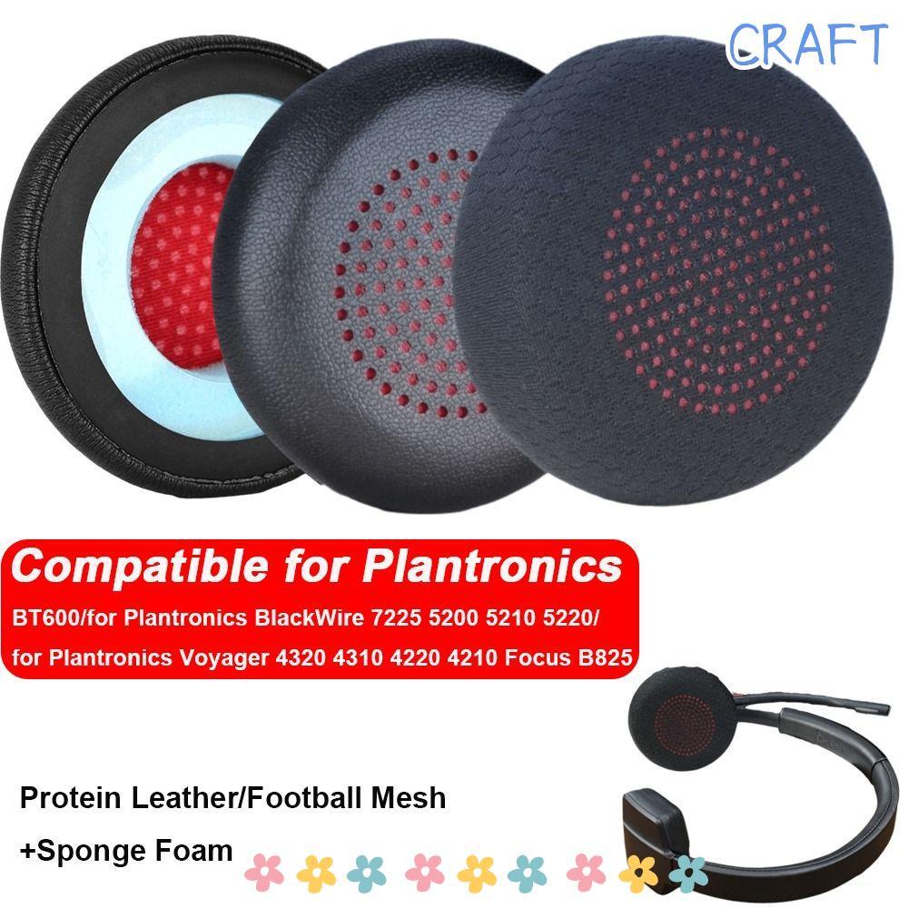 CRAFT 1 Cặp Đệm Tai Nghe, Miếng Đệm Tai Nghe Xốp Thay Thế, Lưới Bóng Đá Cho Plantronics BT600 BlackW