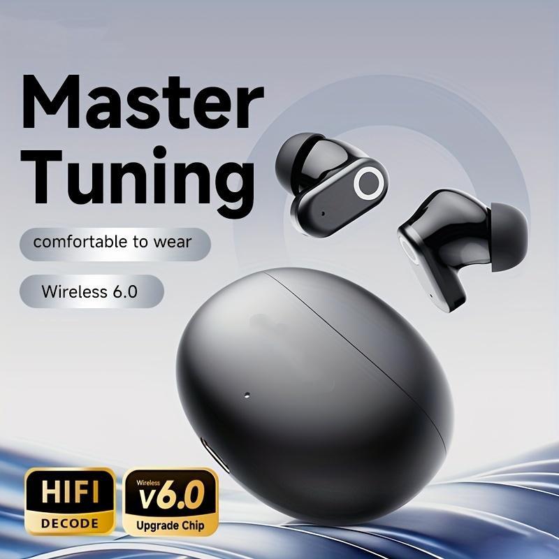 Tai nghe không dây TWS Bluetooth 6.0 chống ồn, âm thanh nổi HiFi
