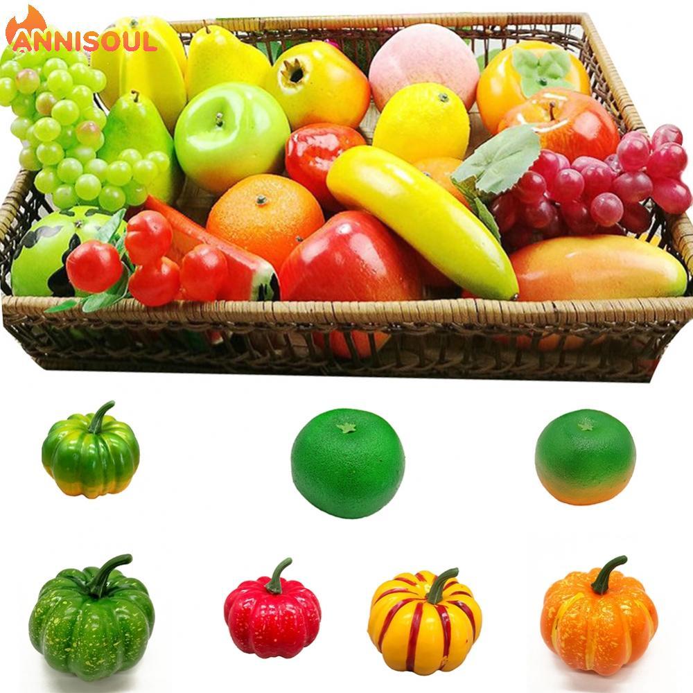 [NISO]Home Decor Display Prop Lifelike Variety Fake Fruits for DIY Home Decoration