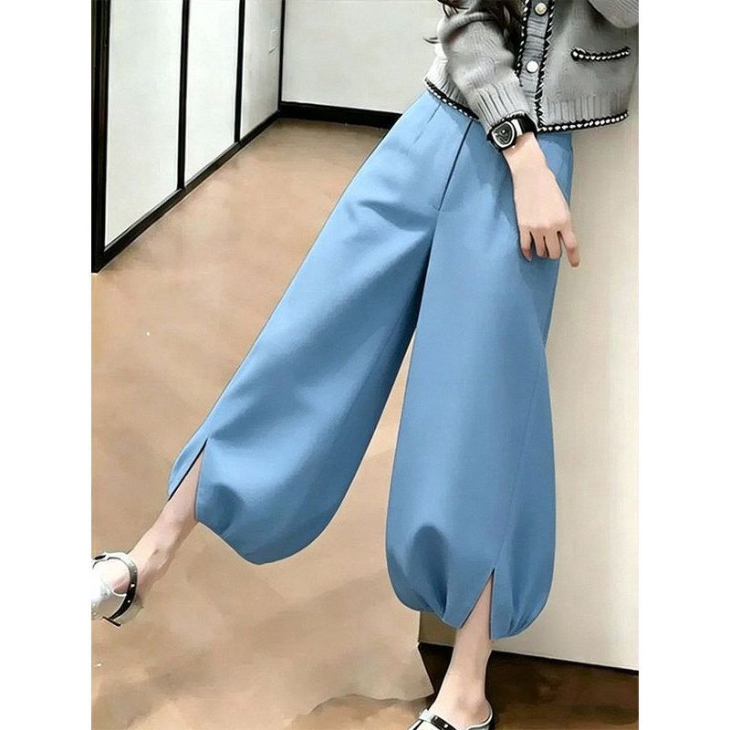 Mùa Hè Phong Cách Mới Ôm Hơn Nhìn Cao Cấp Rời Ống Rộng Bloomers 226 Nữ Hoa Bud Mắt Cá Chân Dài Màu X