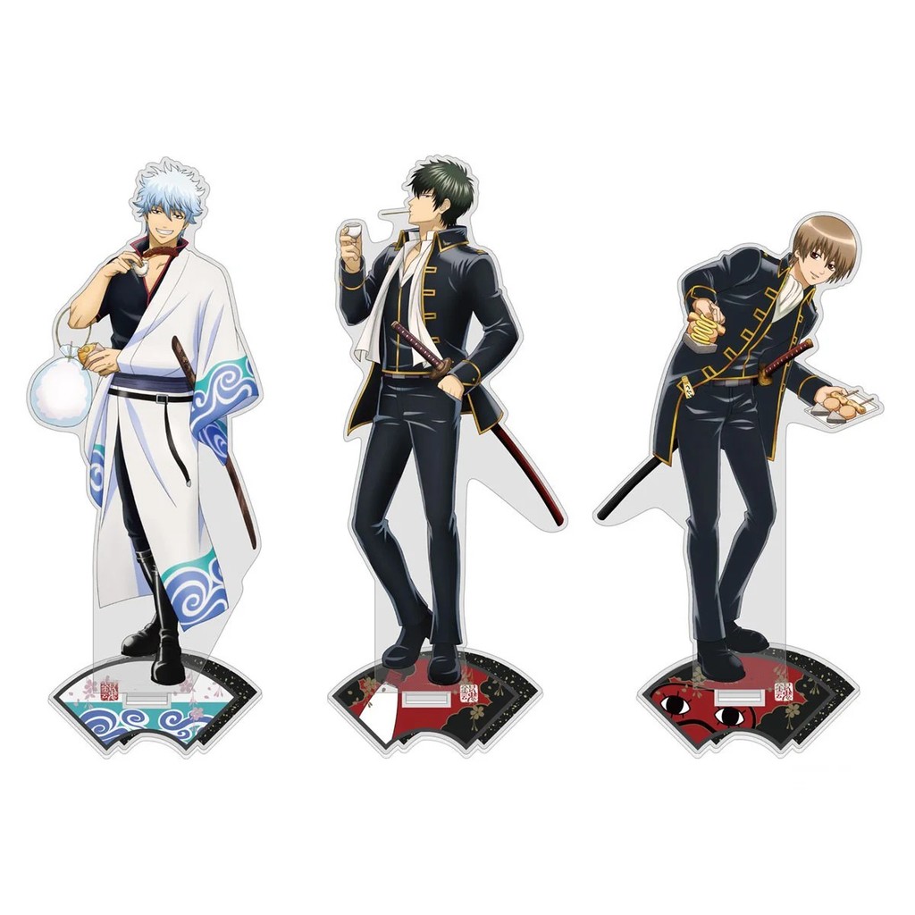 Standee Anime Gintama Sakata Gintoki Hijikata Toshiro Okita Sougo Mô Hình Mica Trang Trí Bàn Học Cao