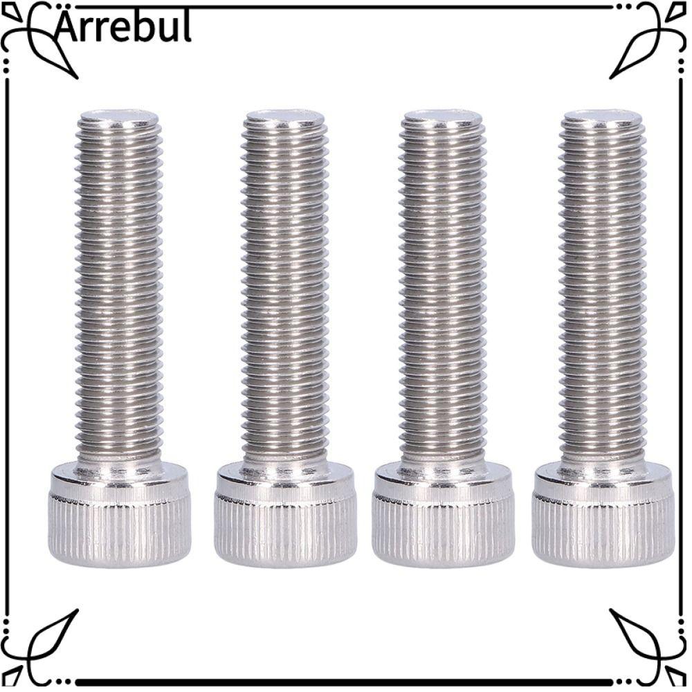 ARREBUL 4 Ổ cắm đầu nắp vít, Bu lông ổ cắm lục giác mịn 1,25mm bằng thép không gỉ, Kích thước ren M1