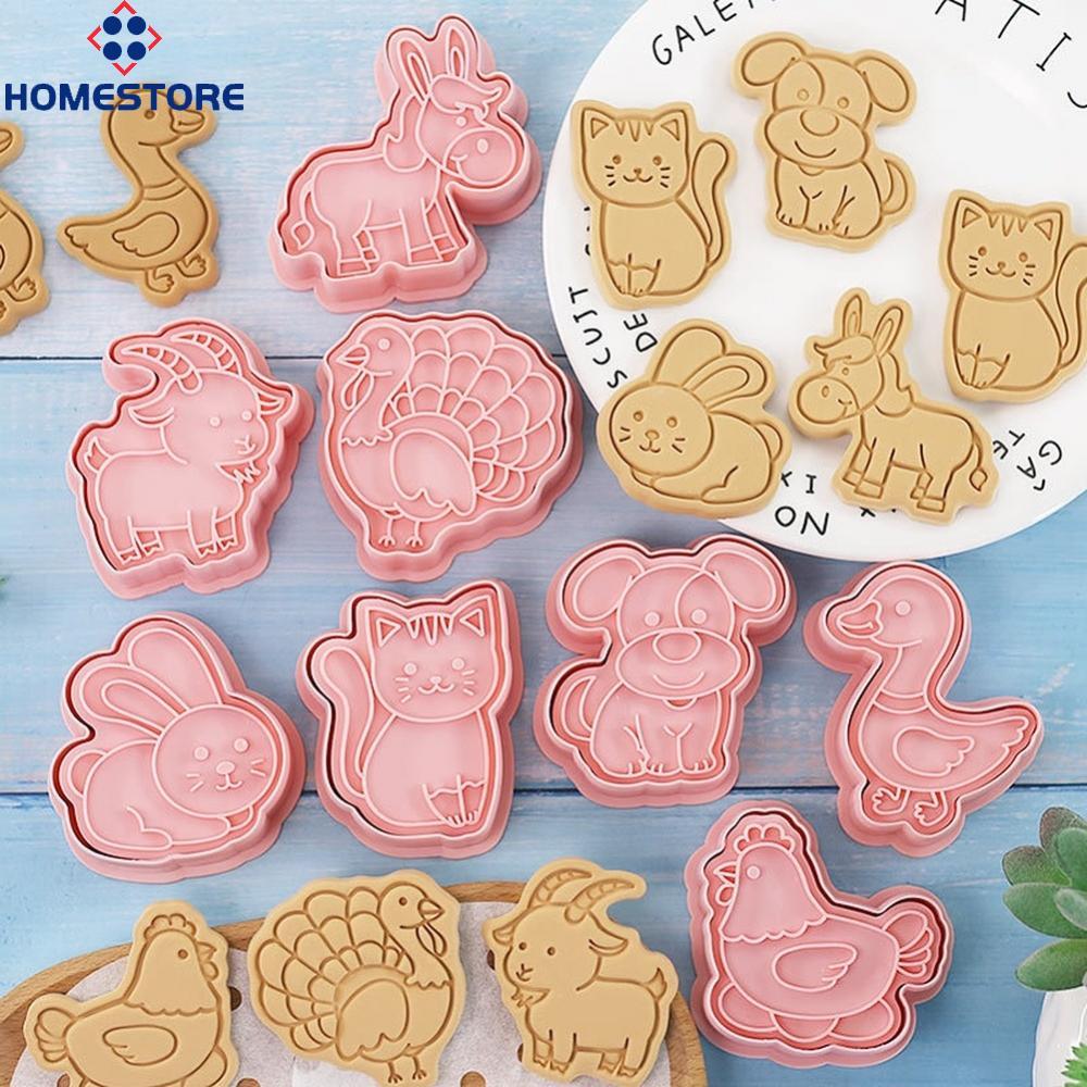 [Homestore]Farm Animal-Shaped Cookie Cutter Set Cartoon Biscuit Cutter for Baking Tools