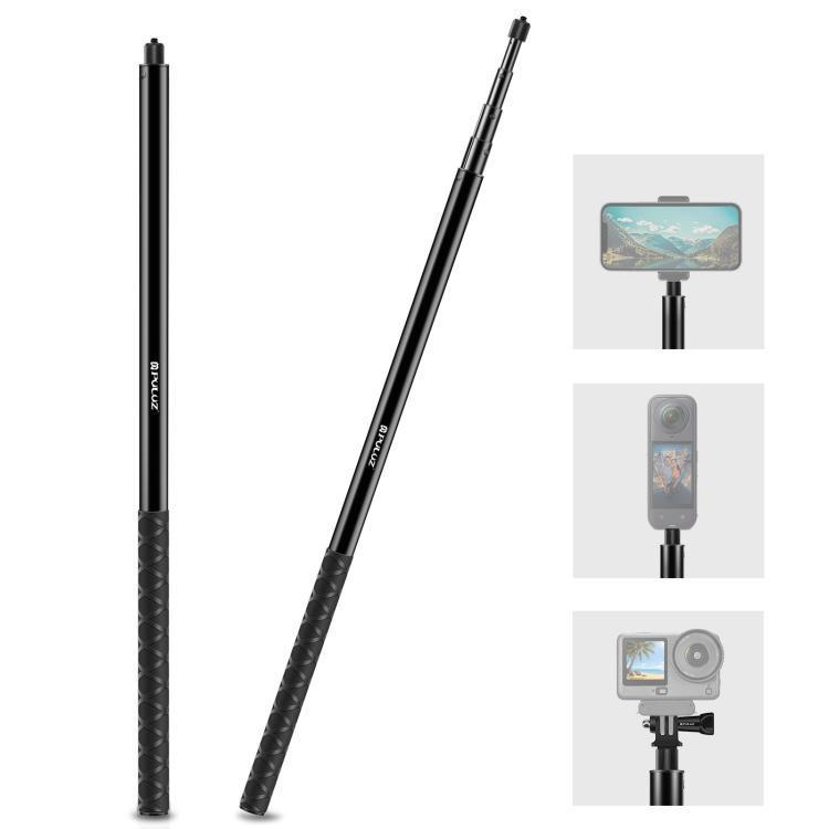 Dropshiping PULUZ 3m Kim Loại Selfie Stick Monopod Cho Insta360 One RS / X2 / X3 / X4 / DJI Osmo 360