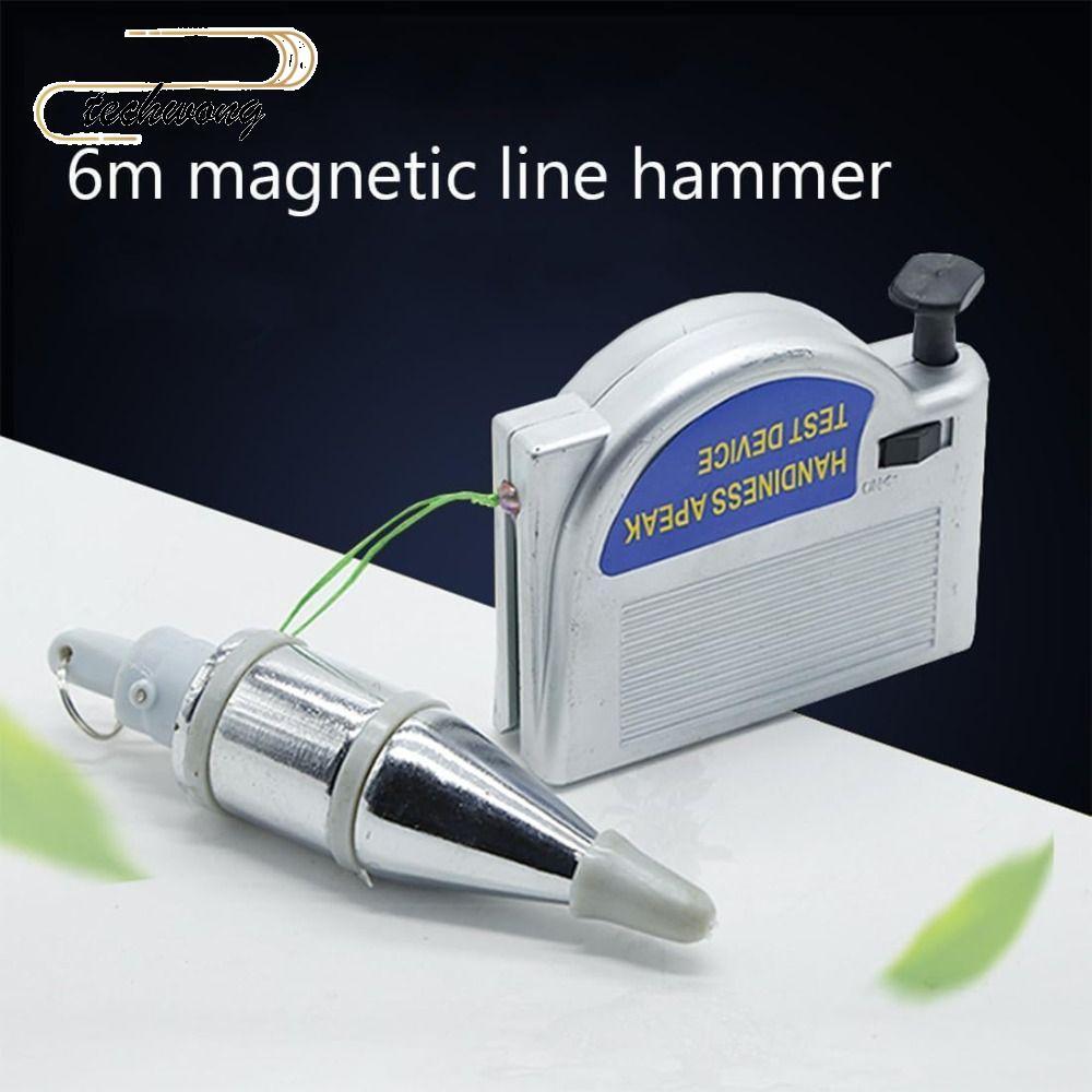 TECHWONG Plumb Bob có thể thu vào, Công cụ Plumb Bobs tự động từ tính, Ổn định nhanh chóng Dòng búa 