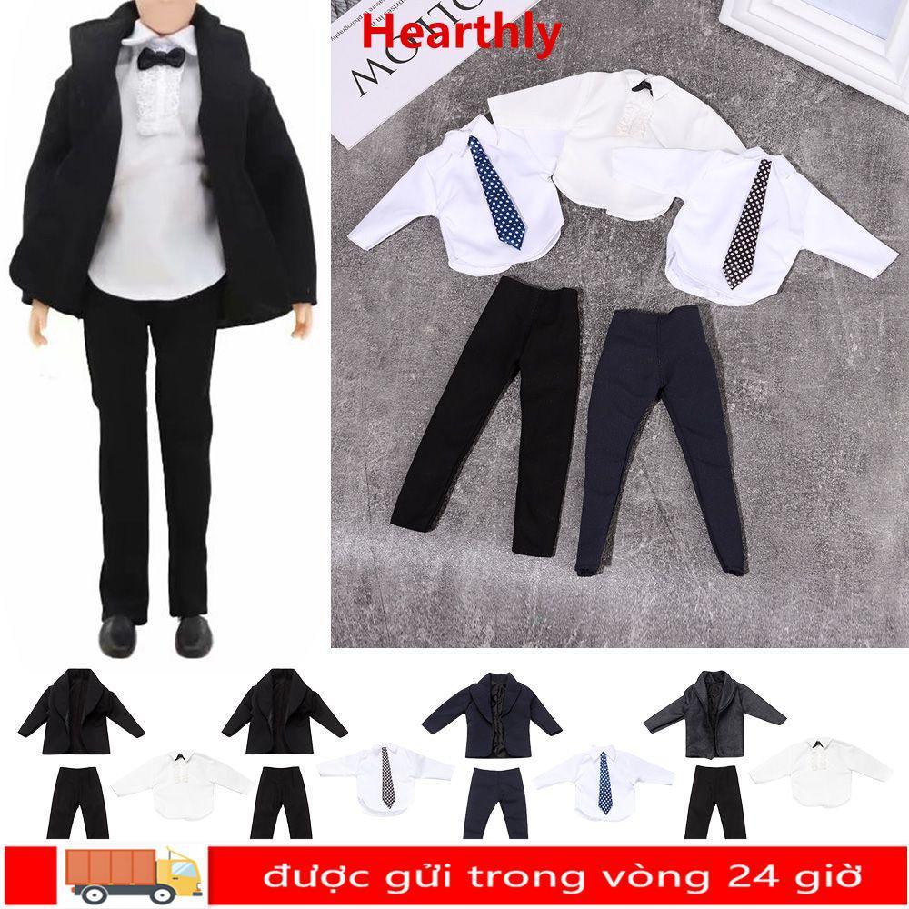 HEARTHLY 11 Bộ 1 / 6 Quần Áo Búp Bê Nam, Mặc Hàng Ngày Đẹp Trai Phù Hợp Với Áo Sơ Mi Quần, 6 Phong C