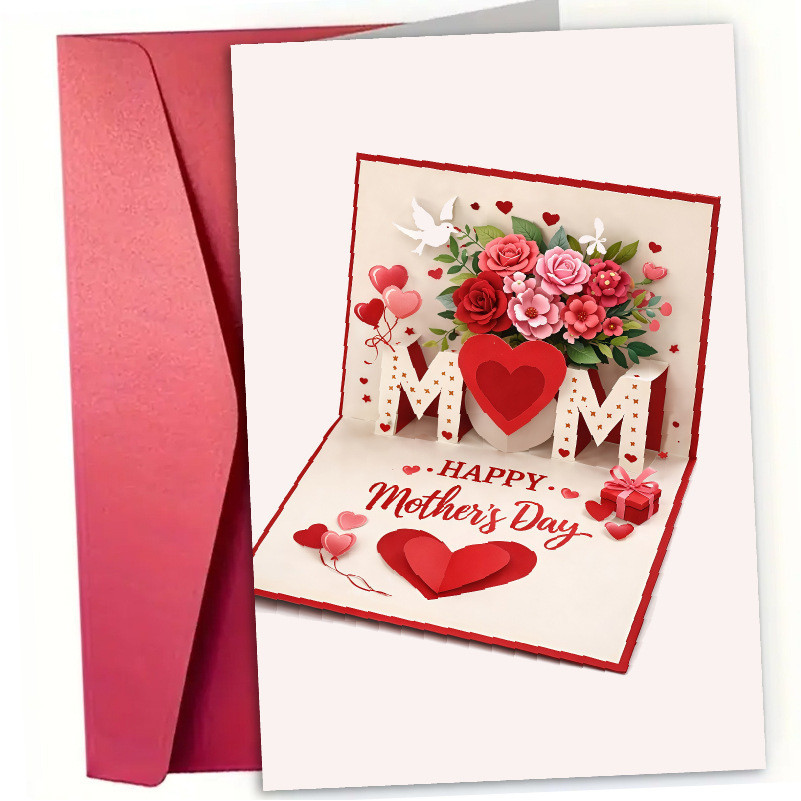 [Heartfelt Gift] Mother's Day Card/3D Design/Ideal Gift For Mom/Perfect For Mother's Day