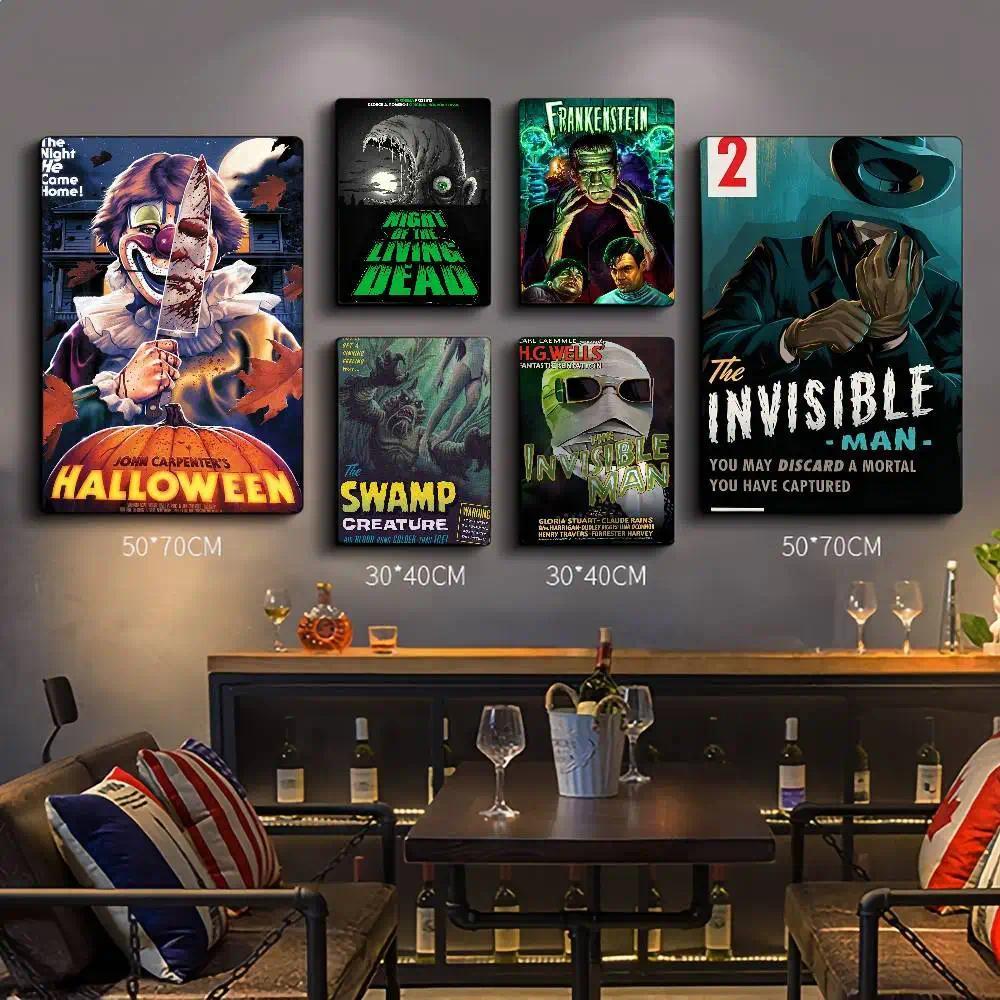 Quái Vật Phim Kinh Dị Phim DIY Dính Poster Vintage Phòng Bar Cafe Trang Trí Trang Trí Nhà