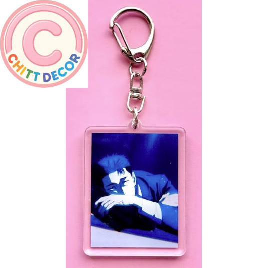 Anime Lawyer character Tired Daddy Attorney keychains
