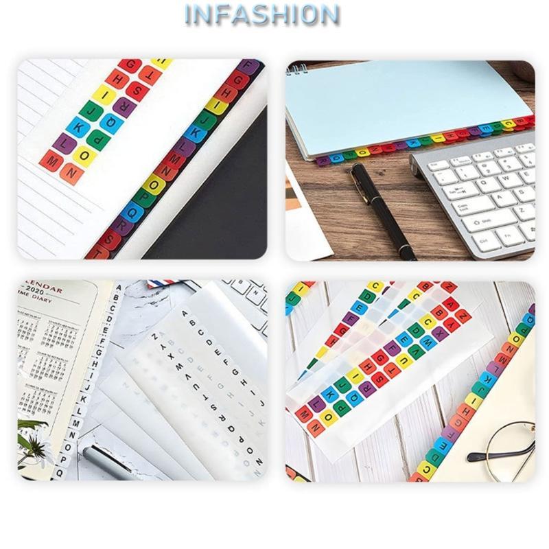 INF 10 Tờ Nhiều Màu Sắc PET Nhựa Chỉ Số Tab Có Thể Ghi Nhãn PET Cho Sách