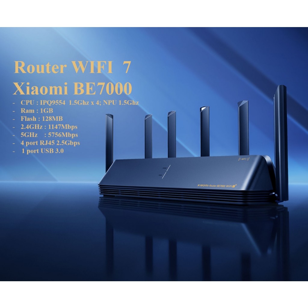 [BH 6 tháng] [New Seal] Router WIFI 7 Xiaomi BE7000 - Xuyên tường cực mạnh - Chịu tải cao