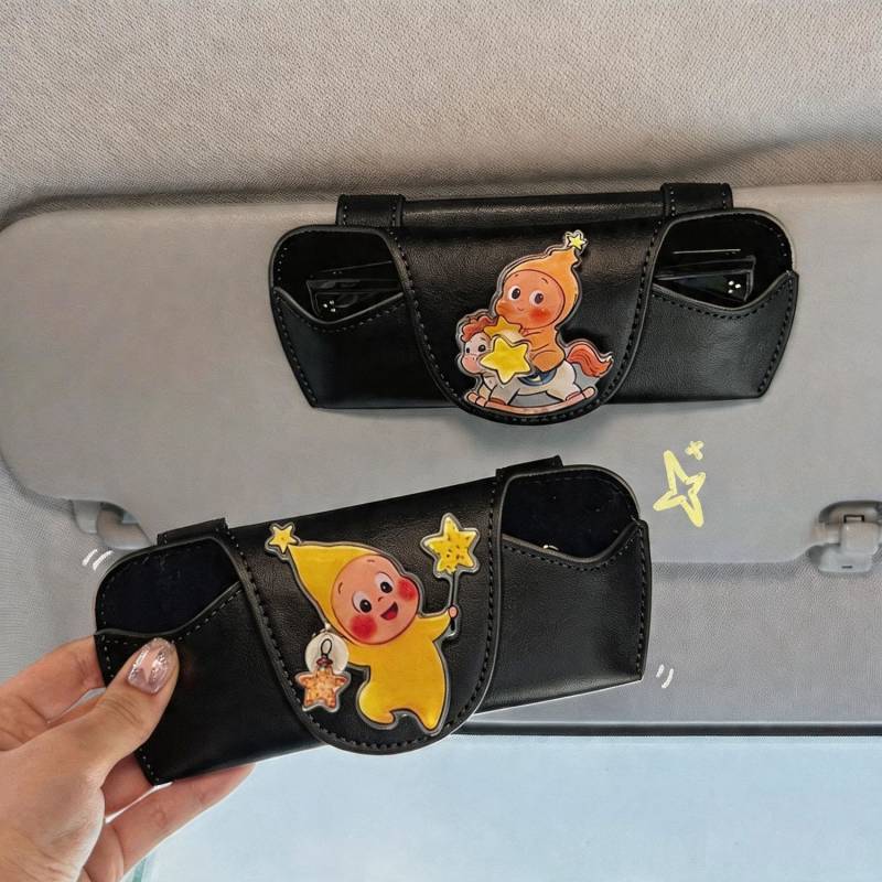 Car Glasses Case Car Interior Special Sunglasses Case Holder Sunglasses Storage Box Sun Visor Magnet