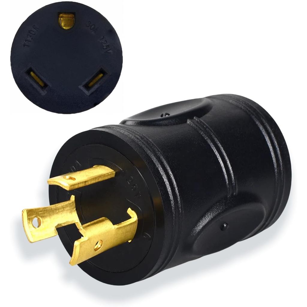 Bộ chuyển đổi nguồn 30 amp rv 3 Prong Twist Lock Plug Bộ chuyển đổi hạng nặng L5-30P sang TT-30R 125