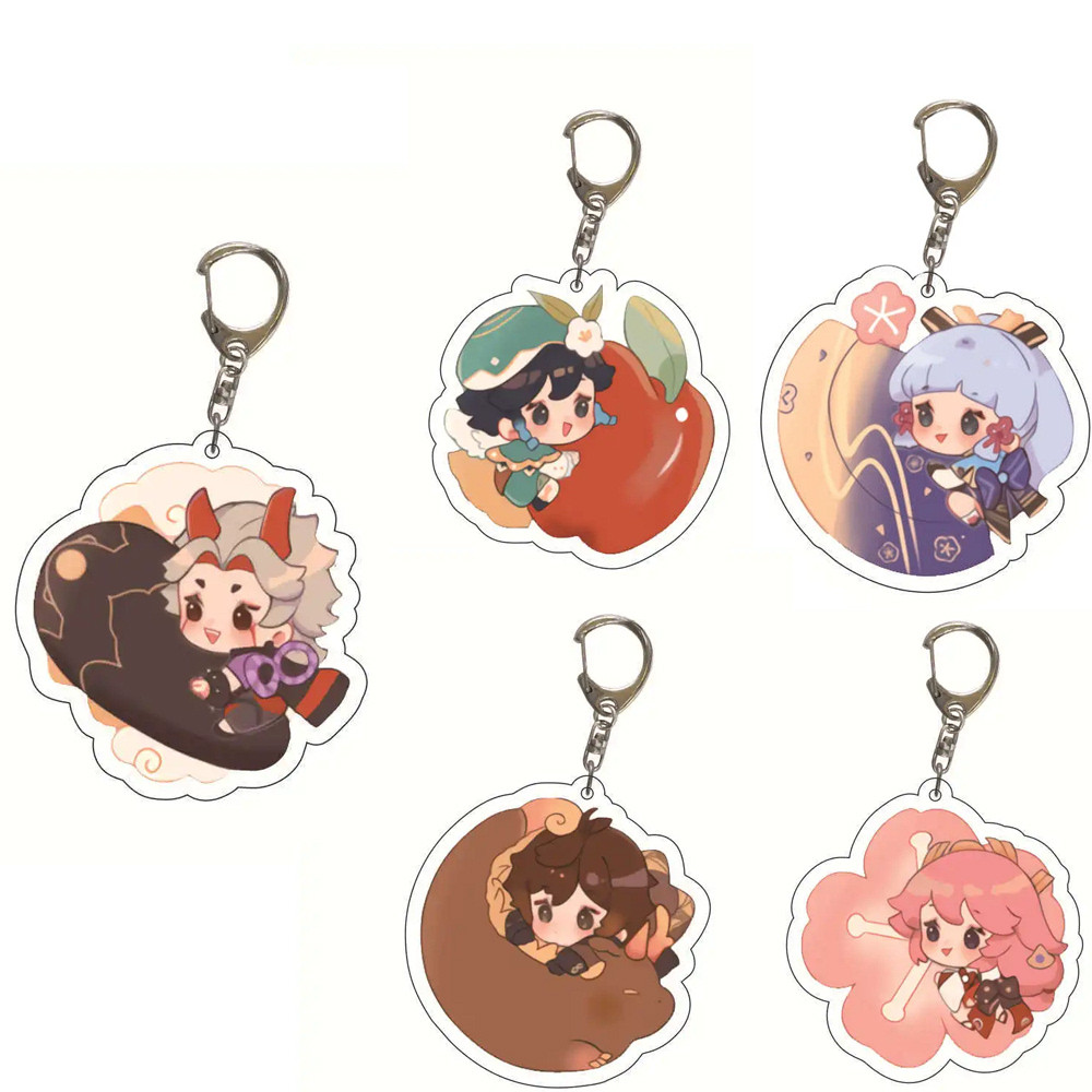 Cute Game Character Acrylic Keychain Yoimiya Kazuha Kamisato Ayaka Rosaria ent