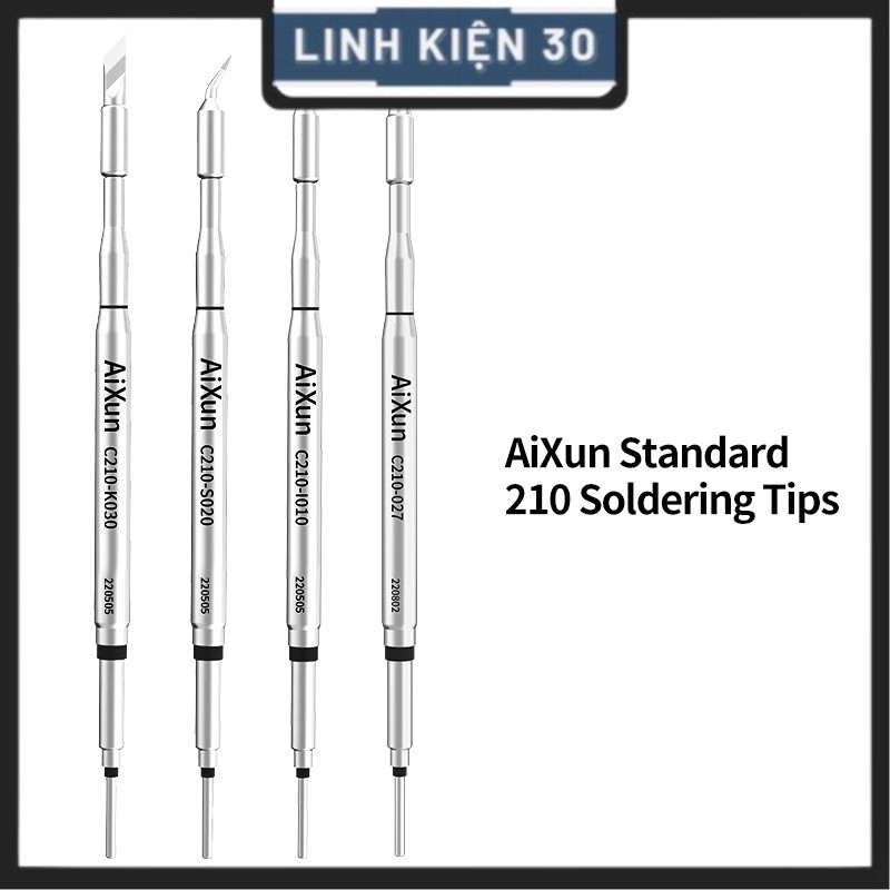 Mũi hàn C210 AiXun chính hãng dùng cho máy kiểu tay T3B, T210 Sugon, JBC, Aifen, Aixun
