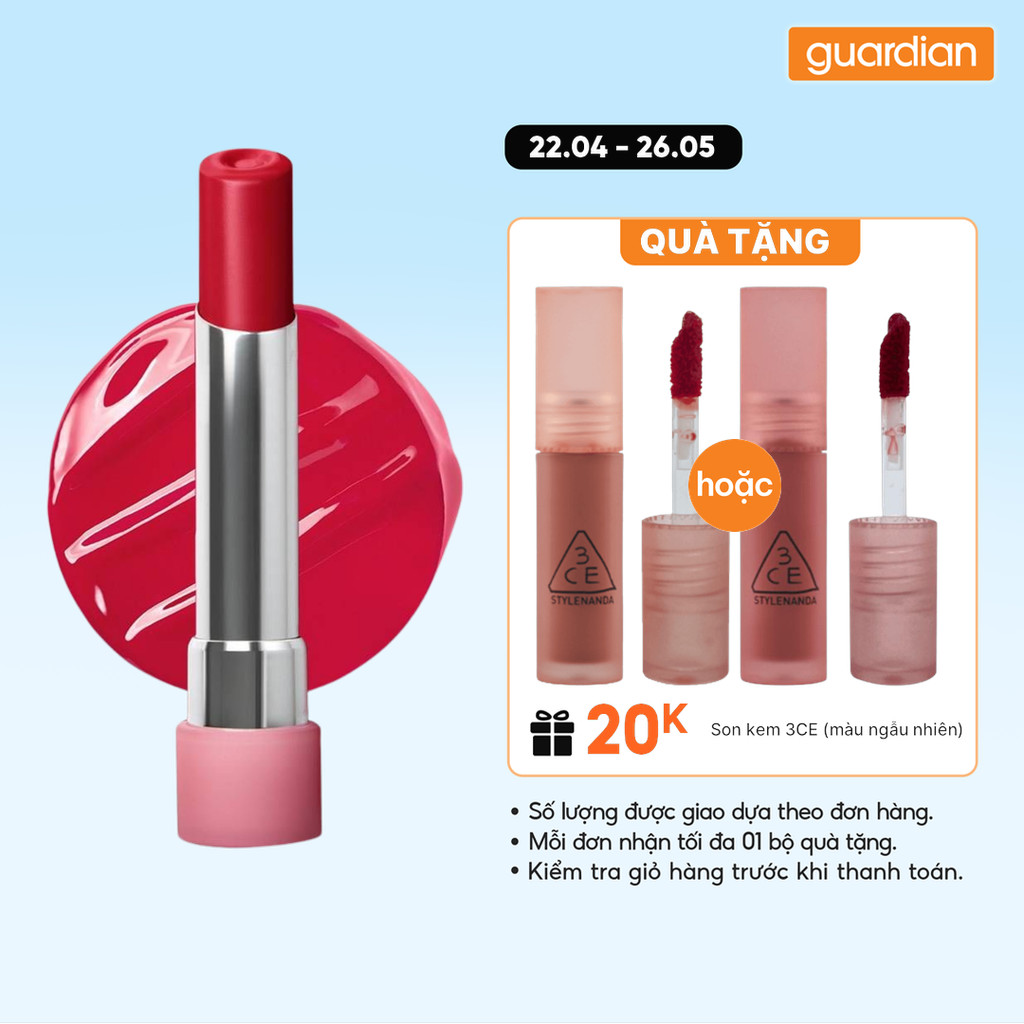 Son Bóng Dưỡng Môi 3CE Glazy Lip Glow 3.2G | Guardian Việt Nam
