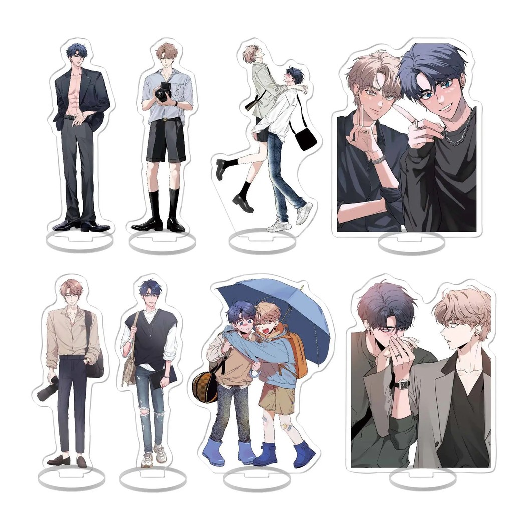 Standee Sketch Manhwa Mô Hình Mica Acrylic Nhân Vật Choi Yi Gyeong Lee Joo Bin Trang Trí Bàn Học Boy