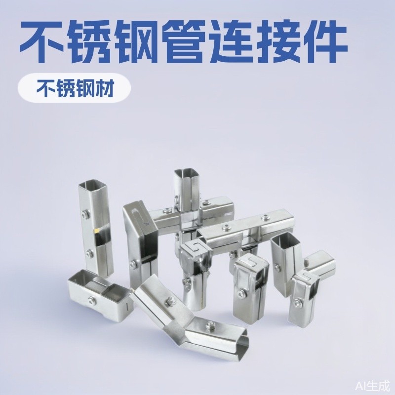 Đầu nối ống thép không gỉ Peiqing 25x25 25MM Cố định vuông Lắp kệ Khớp nối ống mạ kẽm Khóa Z7UI