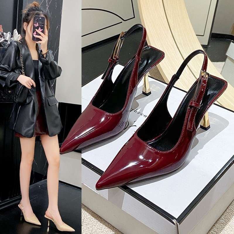 2026European and American fashion sexy sandals for women with metal heels, square toe, stiletto heel