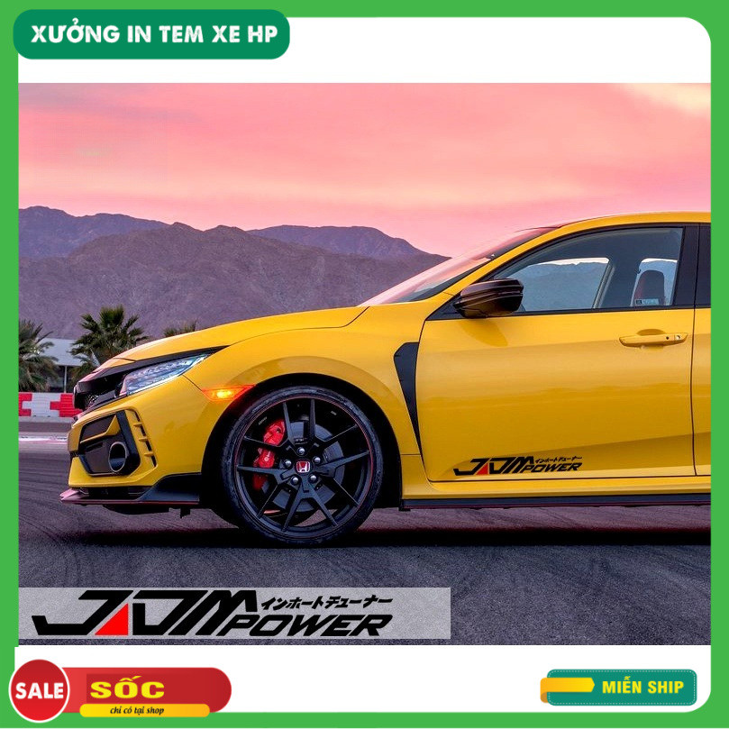 Bộ tem dán sườn xe ô tô mẫu JDM (2 bên) - TEM CHỮ JDM DÁN SƯỜN XE