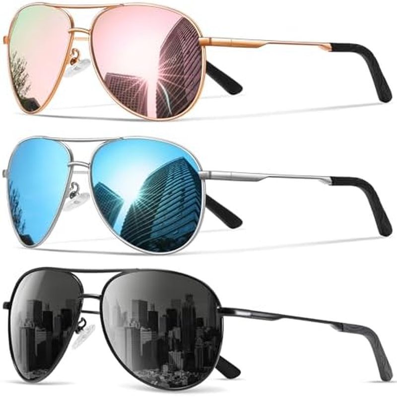 Sunglasses Men Polarized Aviator Sunglasses for Men Women Fishing Driving Sun glasses Metal Frame UV