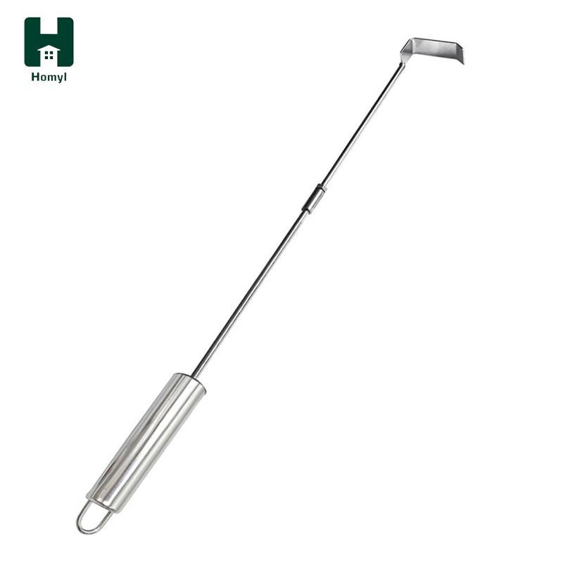 Homyl Grill Ash Rake Grill Cleaner Thép không gỉ Nhẹ 18inch BBQ Ash Tool Grill Cleaning cho lò sưởi 