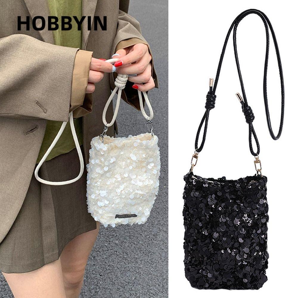 Túi đeo chéo HOBBYIN, Túi đeo vai lấp lánh Sequins, Túi xách Bling Bling Bling thời trang quyến rũ Đ