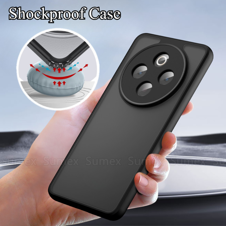 Ốp Điện Thoại Mờ Mờ Chống Sốc Cho iQOO Z10 5G Chất Lượng Tốt HD Trong Suốt Vỏ Mềm Khung TPU Cứng PC 