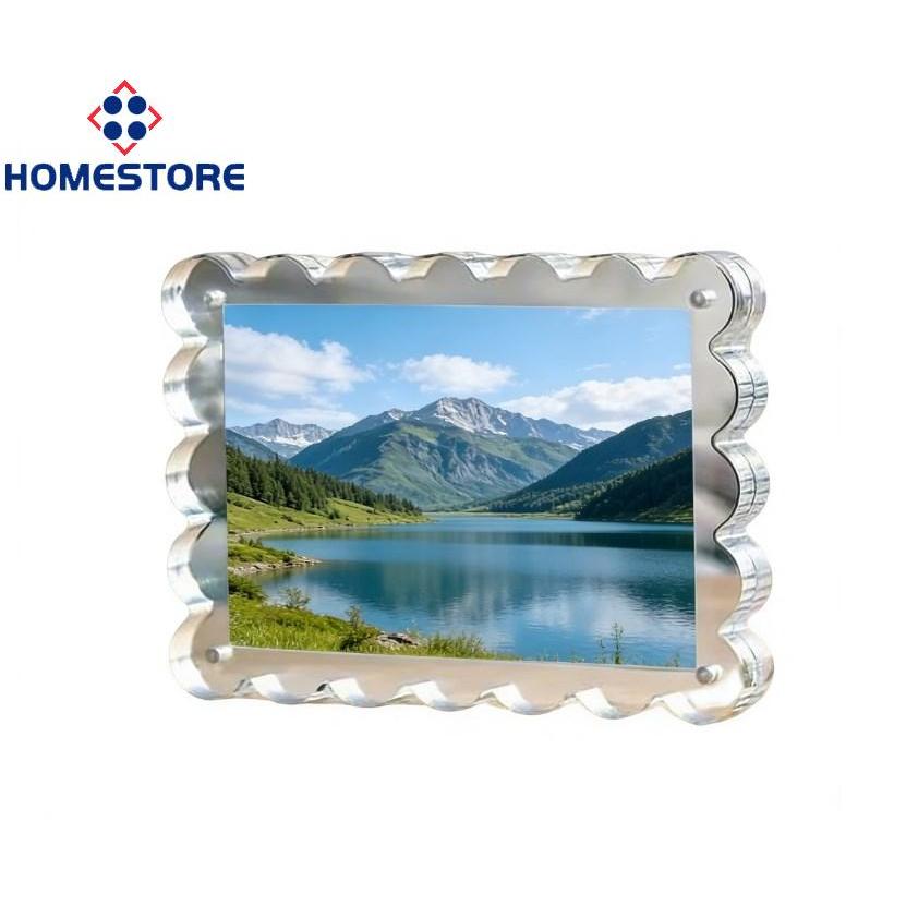 [Homestore]Acrylic Photo Frame Minimalist Rectangular Design Easy Photo Insertion