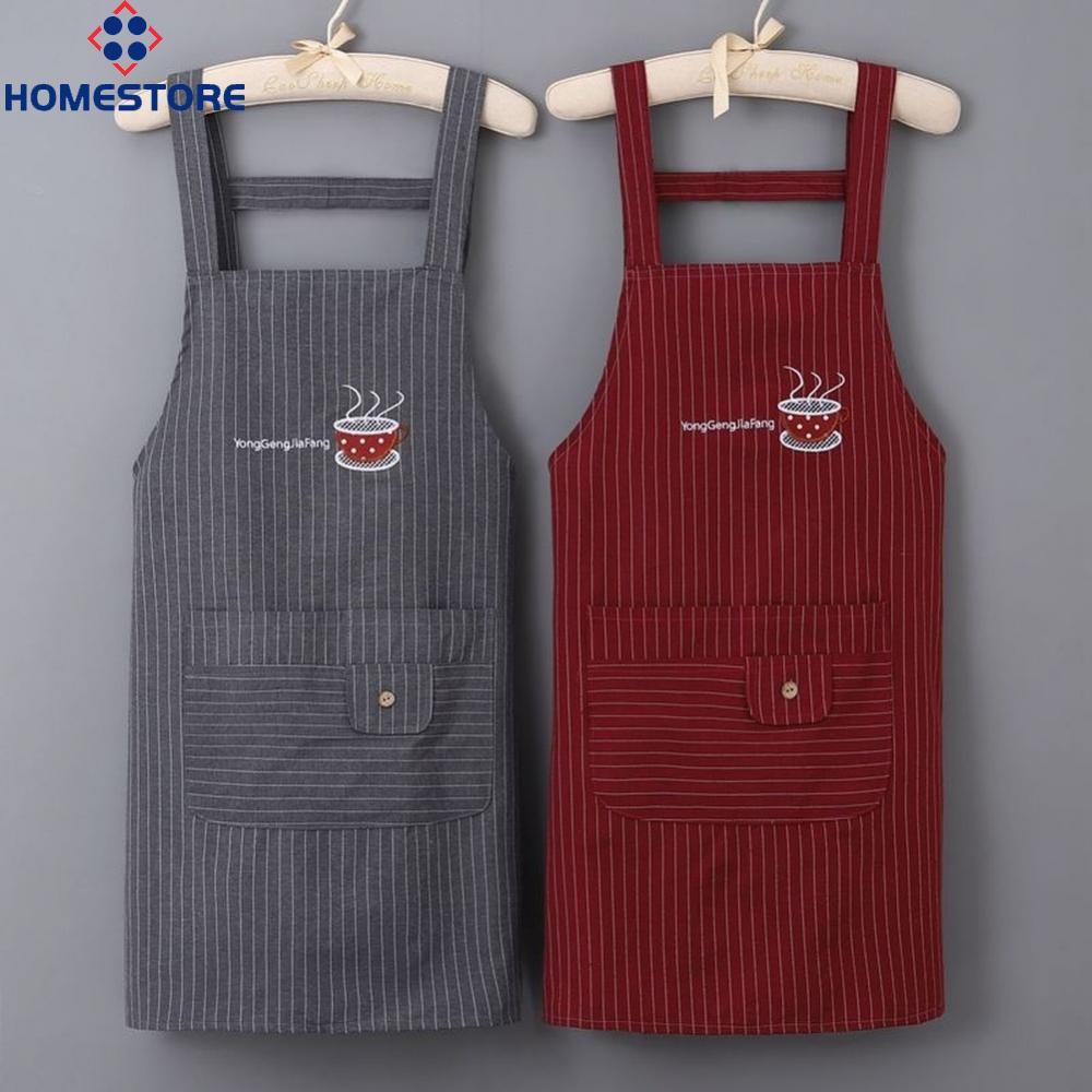 [Homestore]For women's Cotton Sleeveless Apron for Kitchen Cooking Stain Resistant 100x50CM