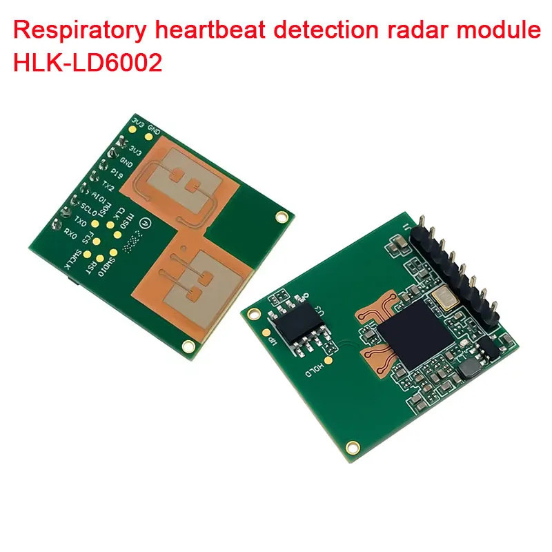 Mô-đun radar FMCW 60GHz HLK-LD6002 mới Báo động hô hấp con người Phát hiện nhịp tim 2T2R PCB 1MB fla