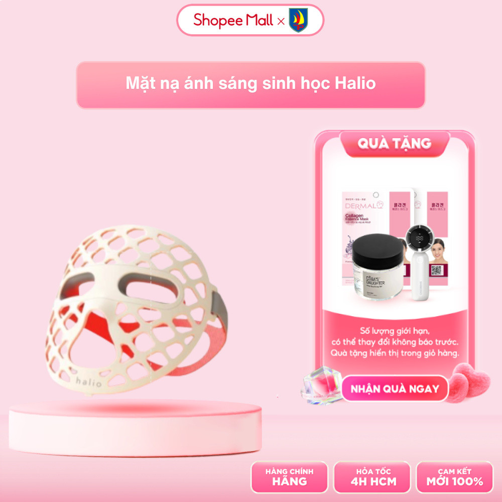 Mặt nạ ánh sáng sinh học Halio PureGlow Ultralite Silicone LED Face Mask